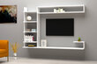 TV skapis Asir, 180x121,8x29,6 cm, balts цена и информация | TV galdiņi | 220.lv