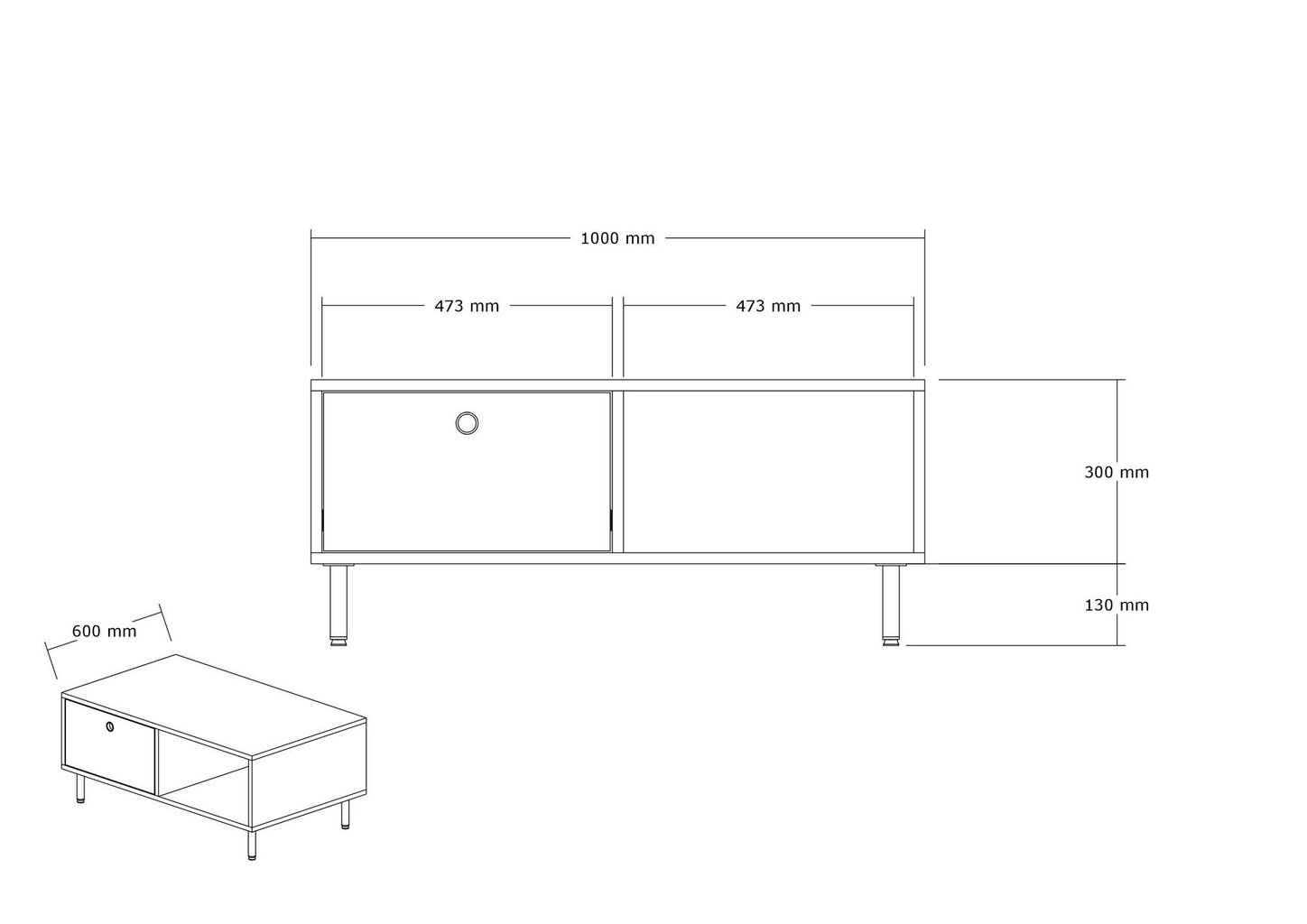 Kafijas galdiņš Asir, 100x43x60 cm, gaiši brūns cena un informācija | Žurnālgaldiņi | 220.lv