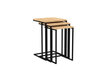 3-daļīgs galda komplekts Asir, 40x61,8x40 cm, bēšs/melns cena un informācija | Žurnālgaldiņi | 220.lv
