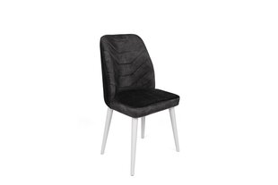 2 Krēslu komplekts Asir, 50x90x49 cm, tumši pelēks/balts cena un informācija | Virtuves un ēdamistabas krēsli | 220.lv