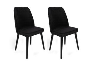 Набор из 2 стульев Asir, 50x90x49 см, черный цена и информация | Стулья для кухни и столовой | 220.lv