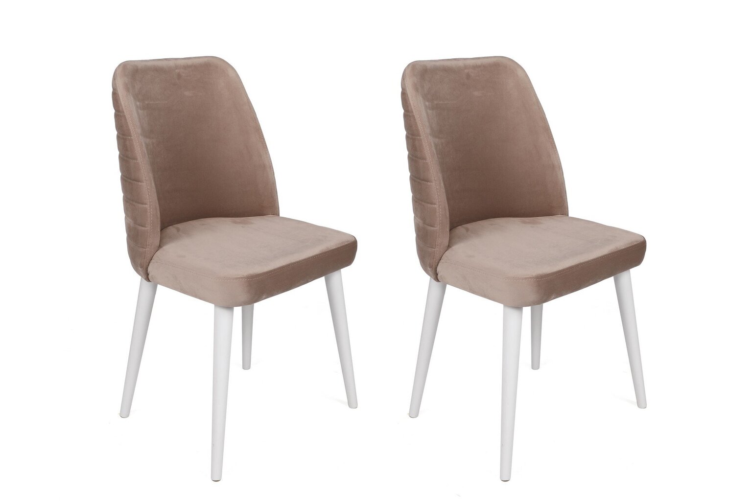 2 Krēslu komplekts Asir, 50x90x49 cm, bēšs/balts цена и информация | Virtuves un ēdamistabas krēsli | 220.lv