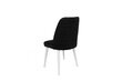 2 Krēslu komplekts Asir, 50x90x49 cm, melns/balts cena un informācija | Virtuves un ēdamistabas krēsli | 220.lv