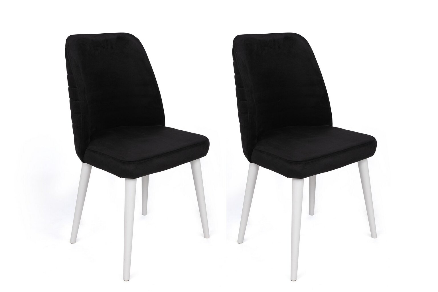 2 Krēslu komplekts Asir, 50x90x49 cm, melns/balts цена и информация | Virtuves un ēdamistabas krēsli | 220.lv