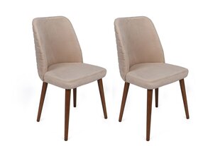 2 Krēslu komplekts Asir, 50x90x49 cm, rozā/brūns cena un informācija | Virtuves un ēdamistabas krēsli | 220.lv