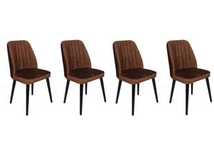 Комплект из 4 стульев Asir, коричневый/черный цена и информация | Стулья для кухни и столовой | 220.lv