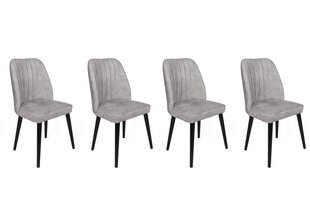 Комплект из 4 стульев Asir, серый/черный цена и информация | Стулья для кухни и столовой | 220.lv