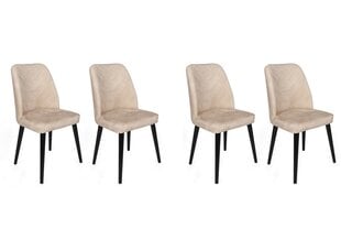 Комплект из 4 стульев Asir, 50x90x49 см, бежевый/черный цена и информация | Стулья для кухни и столовой | 220.lv