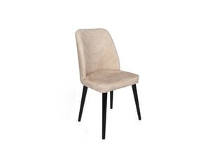 4 krēslu komplekts Asir, 50x90x49 cm, bēšs/melns cena un informācija | Virtuves un ēdamistabas krēsli | 220.lv