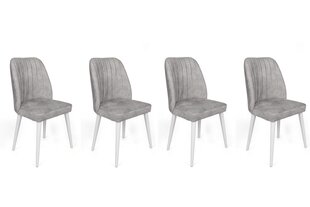 Комплект из 4 стульев Asir, светло-серый/белый цена и информация | Стулья для кухни и столовой | 220.lv