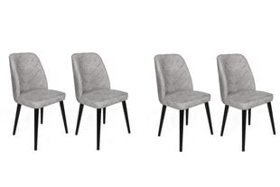 Комплект из 4 стульев Asir, 50x90x49 см, серый/черный цена и информация | Стулья для кухни и столовой | 220.lv