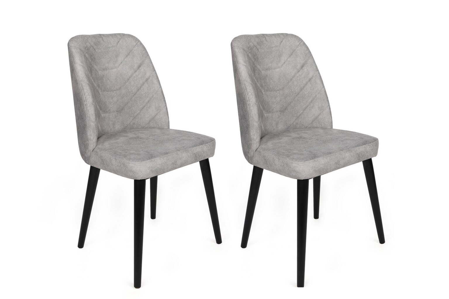 4 krēslu komplekts Asir, 50x90x49 cm, pelēks/melns cena un informācija | Virtuves un ēdamistabas krēsli | 220.lv