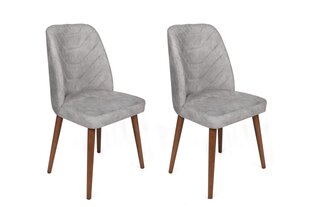 Комплект из 4 стульев Asir, 50x90x49 см, серый/коричневый цена и информация | Стулья для кухни и столовой | 220.lv