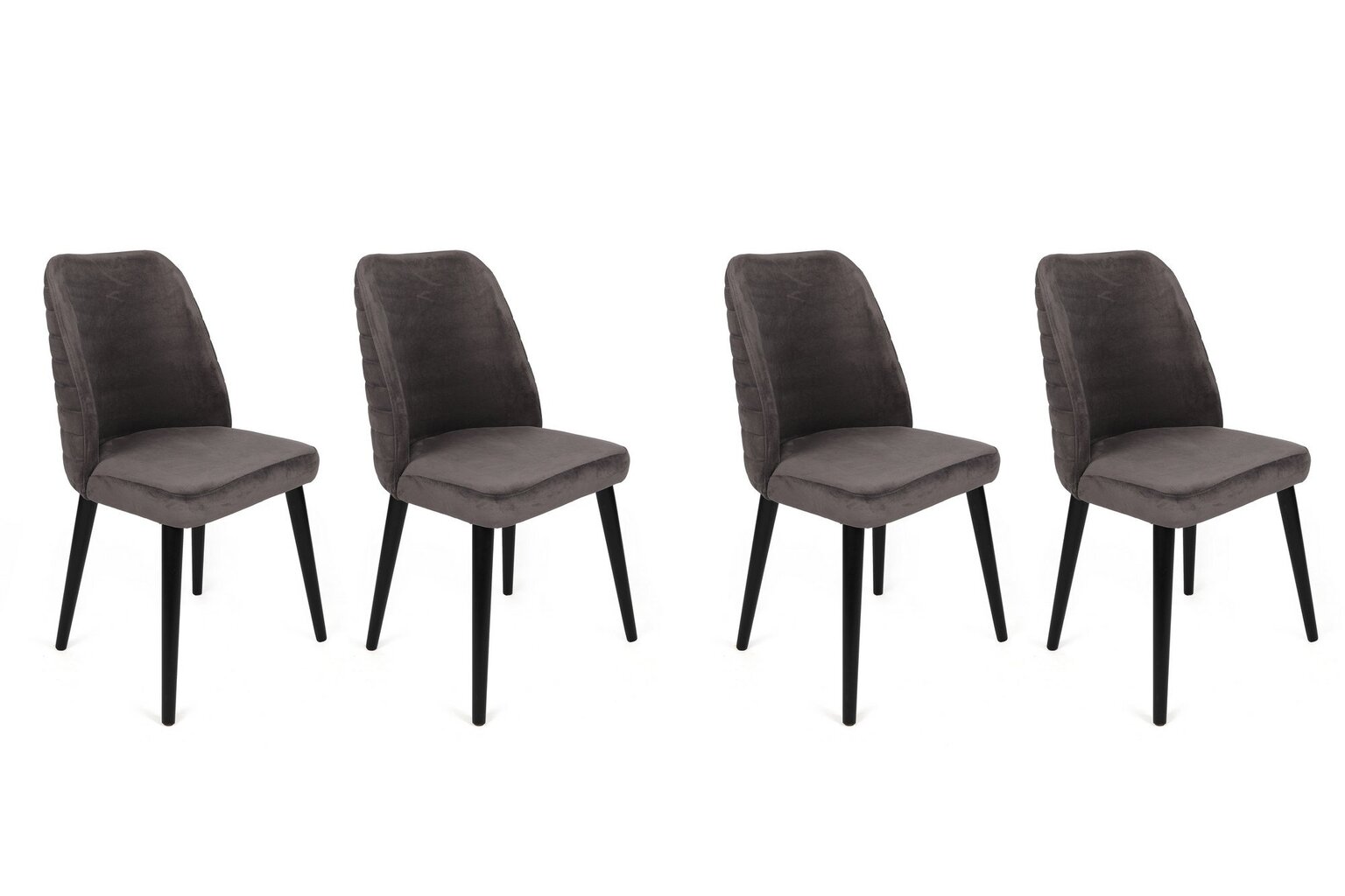 4 krēslu komplekts Asir, 50x90x49 cm, pelēks/melns цена и информация | Virtuves un ēdamistabas krēsli | 220.lv