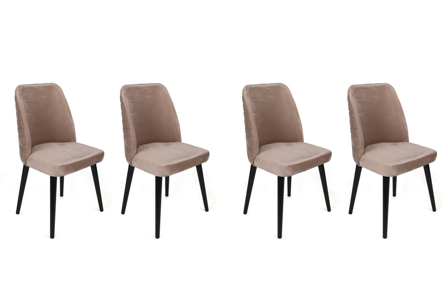 4 krēslu komplekts Asir, 50x90x49 cm, bēšs/melns цена и информация | Virtuves un ēdamistabas krēsli | 220.lv