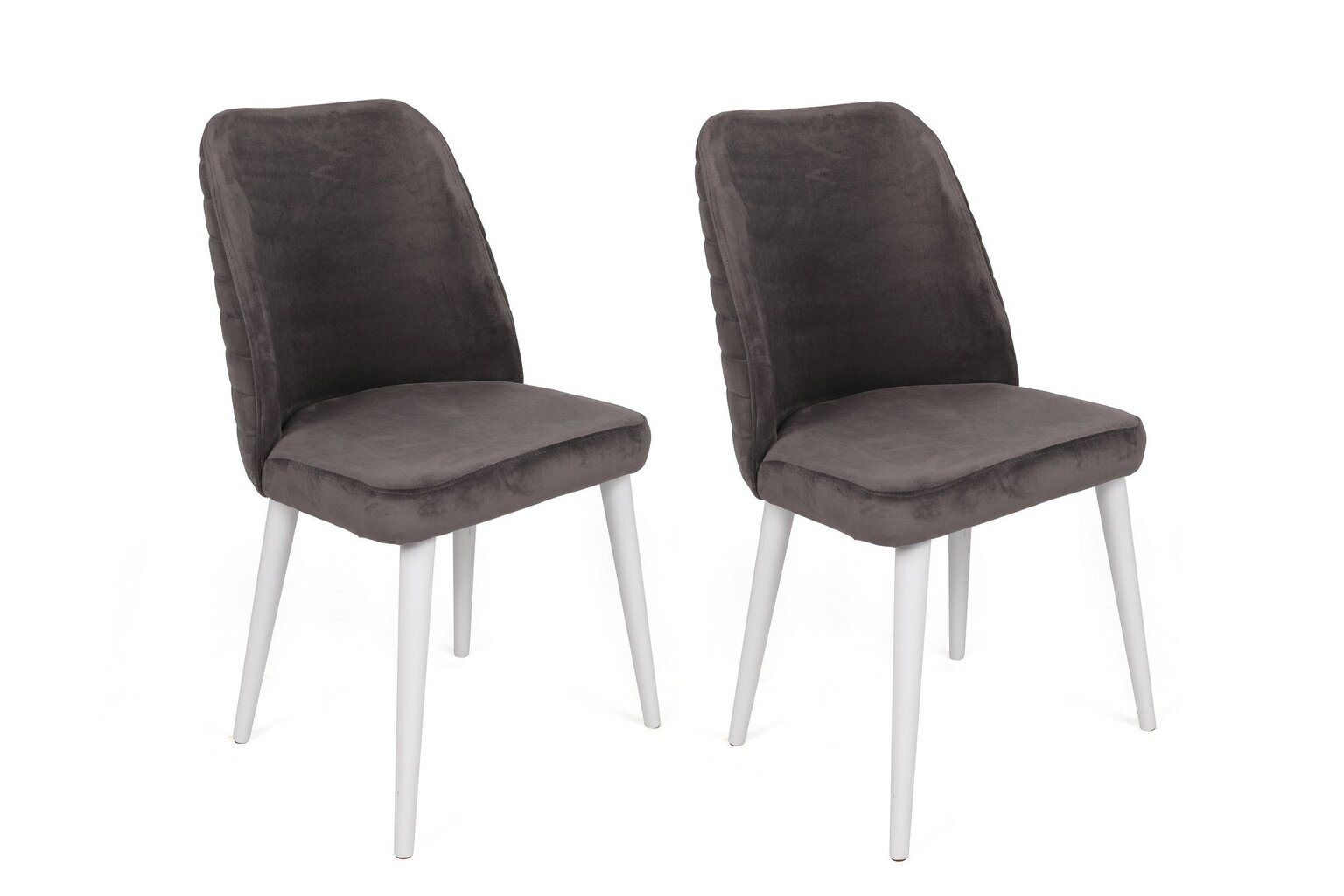 4-daļīgs krēslu komplekts Asir, 50x90x49 cm, tumši pelēks/balts cena un informācija | Virtuves un ēdamistabas krēsli | 220.lv