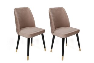 4-daļīgs krēslu komplekts Asir, bēšs/melns/zelts cena un informācija | Virtuves un ēdamistabas krēsli | 220.lv