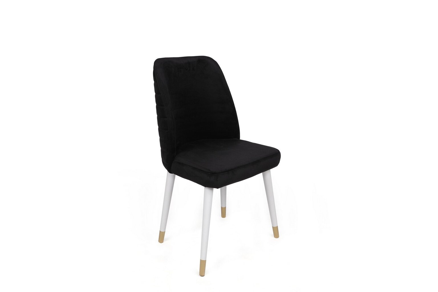 2 Krēslu komplekts Asir, melns/balts/zelts cena un informācija | Virtuves un ēdamistabas krēsli | 220.lv