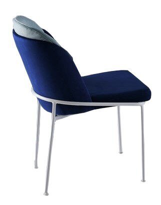 2 Krēslu komplekts Asir, tumši zils/balts cena un informācija | Virtuves un ēdamistabas krēsli | 220.lv