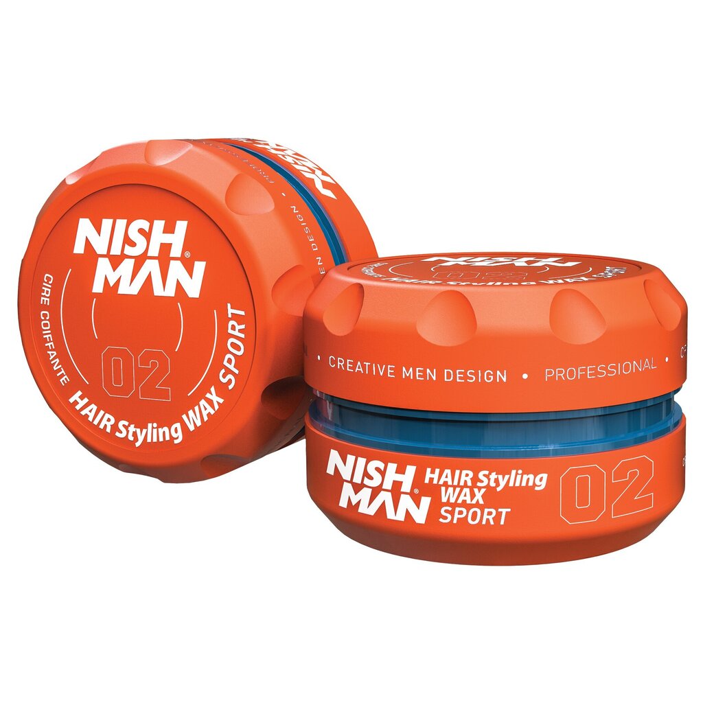 Matu veidošanas vasks Nishman Hair Styling Wax 02 Sport vīriešiem, 150 ml cena un informācija | Matu veidošanas līdzekļi | 220.lv