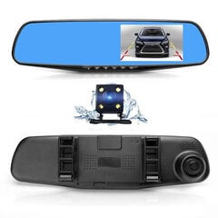 Car Dash Cam DVR-01 Mirror 5,0 inches + rear camera цена и информация | Видеорегистраторы | 220.lv