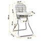 Bērnu barošanas krēsls Fando, pelēks cena un informācija | Barošanas krēsli | 220.lv