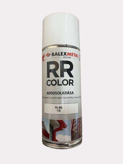 AT & Balex Metal aerosolkrāsa, RR-Color, RAL9002, pelēki balta, 400 ml. цена и информация | Krāsas | 220.lv