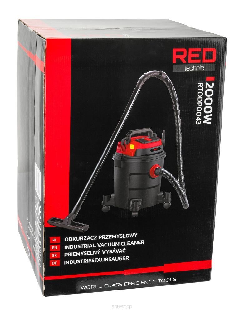 Rūpnieciskais putekļsūcējs Red Technic RTODP0043 cena un informācija | Celtniecības putekļu sūcēji | 220.lv