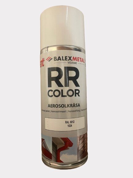 AT & Balex Metal aerosolkrāsa, RR-Color, RAL8012, sarkanbrūna, 400 ml. cena un informācija | Krāsas | 220.lv