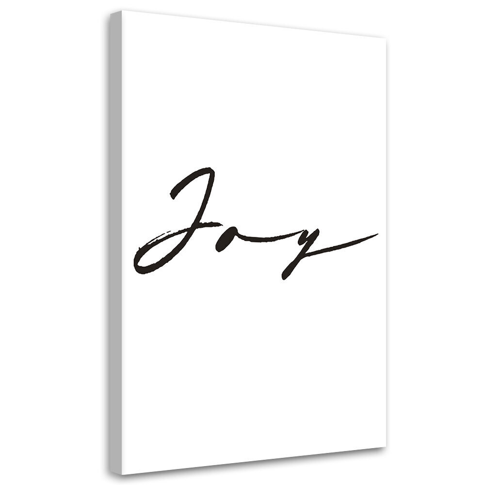 Glezna uz audekla, Uzraksts Joy цена и информация | Gleznas | 220.lv