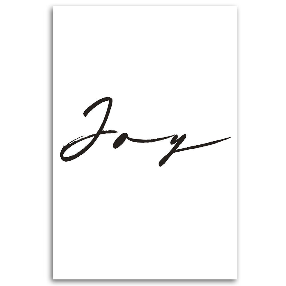 Glezna uz audekla, Uzraksts Joy цена и информация | Gleznas | 220.lv