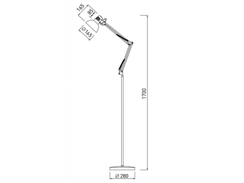 Stāvlampa Artemia F, 170 cm, melna 2355 cena un informācija | Stāvlampas | 220.lv