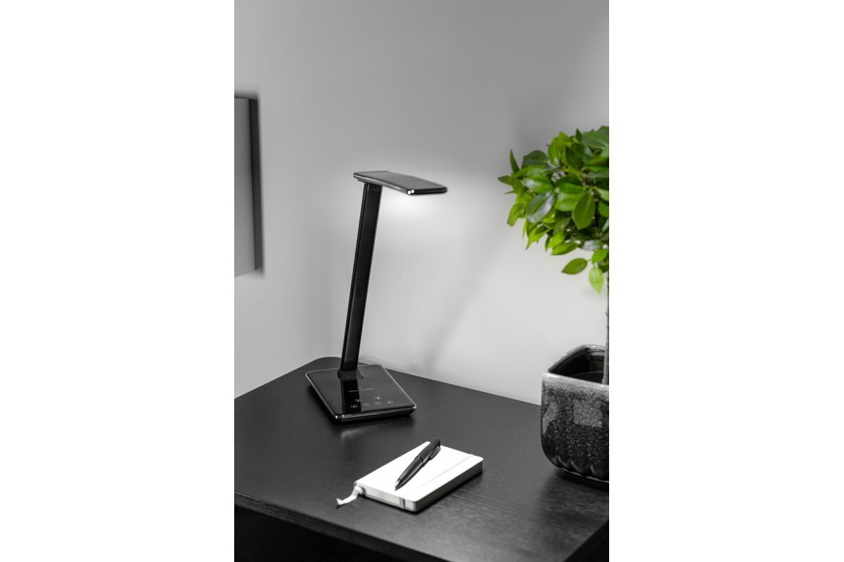 Galda lampa,Tritton, 6W, 340lm, 4-CCT, USB, melna цена и информация | Galda lampas | 220.lv