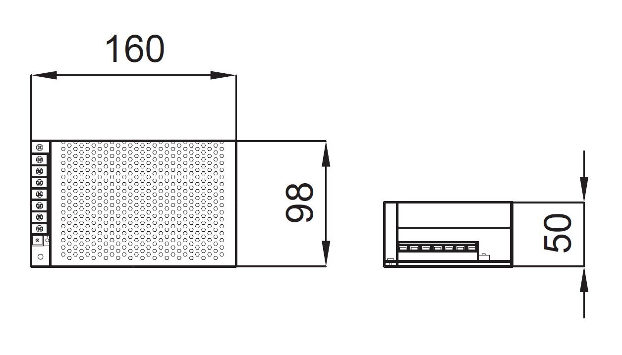 LED barošanas avots 150W, 12V 12,5A, cena un informācija | LED lentes | 220.lv