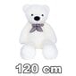 Plīša lācītis Makosas White Teddy, balts, 120 cm цена и информация | Mīkstās (plīša) rotaļlietas | 220.lv