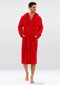 Halāts ar kapuci vīriešiem 130, sarkans cena un informācija | Vīriešu halāti, pidžamas | 220.lv