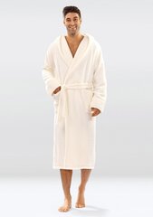 Halāts ar kapuci vīriešiem 130, balts цена и информация | Мужские халаты, пижамы | 220.lv