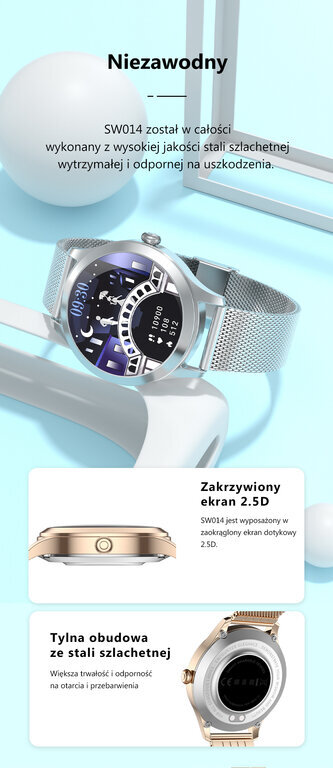 G. Rossi SW014 Silver cena un informācija | Viedpulksteņi (smartwatch) | 220.lv