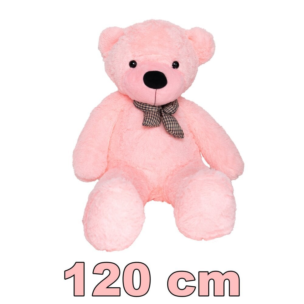 Plīša lācītis Makosas Pink Teddy rozā, 120 cm cena un informācija | Mīkstās (plīša) rotaļlietas | 220.lv