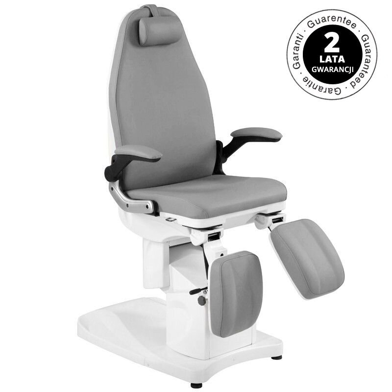 Elektriskais podiatrijas krēsls Azzurro 709A ar 3 motoriem pelēks cena un informācija | Mēbeles skaistumkopšanas saloniem | 220.lv