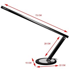 Slim LED galda lampa melna cena un informācija | Galda lampas | 220.lv