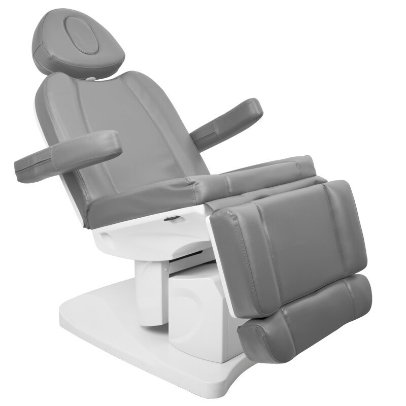 Elektriskais kosmētiskais krēsls Azzurro 708A ar 4 motoriem, pelēks, apsildāms cena un informācija | Mēbeles skaistumkopšanas saloniem | 220.lv