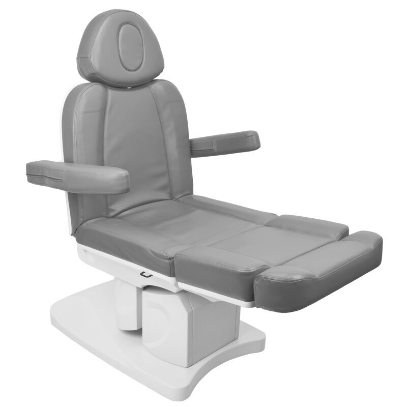 Elektriskais kosmētiskais krēsls Azzurro 708A ar 4 motoriem, pelēks, apsildāms cena un informācija | Mēbeles skaistumkopšanas saloniem | 220.lv
