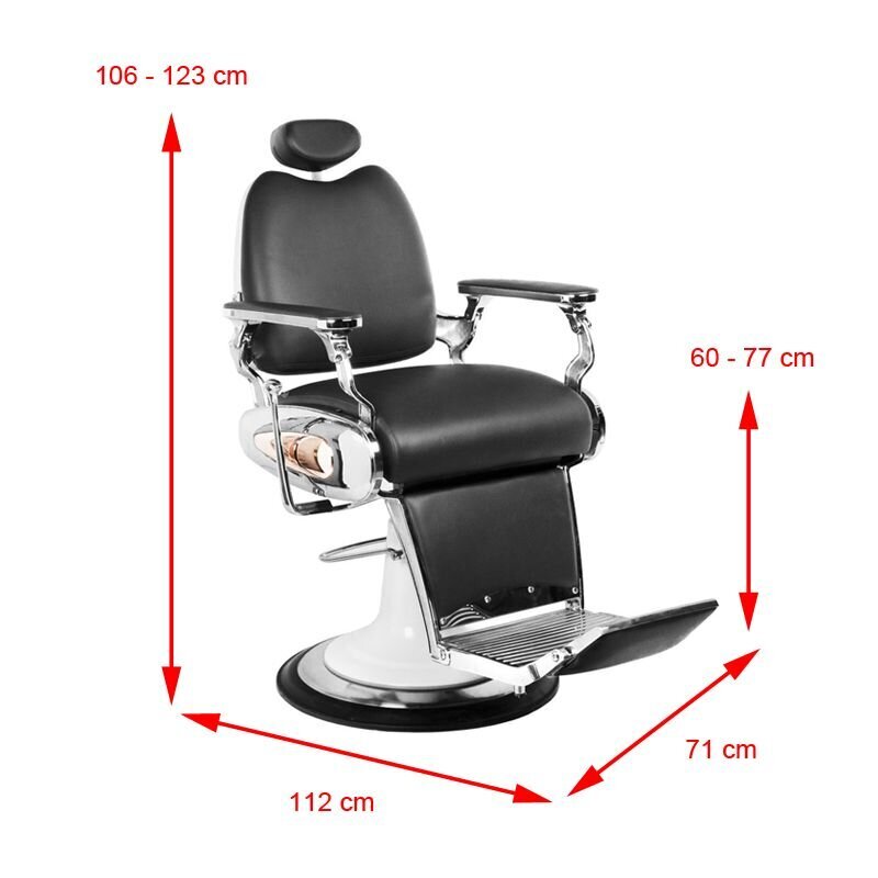 Friziera krēsls Moto Style melns Gabbiano cena un informācija | Mēbeles skaistumkopšanas saloniem | 220.lv