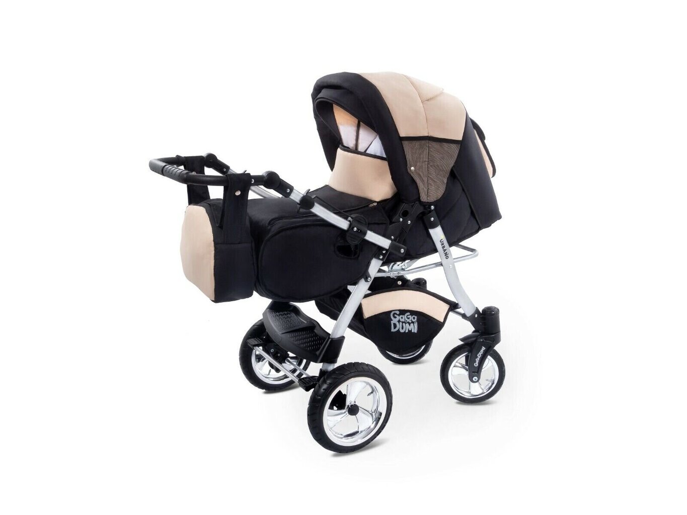 Universālie rati ar autokrēsliņu 3in1 Urbano Travel System, black cena un informācija | Bērnu rati | 220.lv