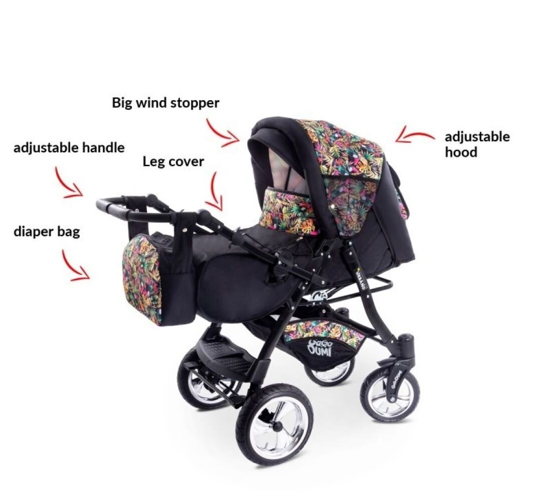 Universālie rati ar autokrēsliņu 3in1 Urbano Travel System, black цена и информация | Bērnu rati | 220.lv