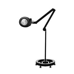 5d melna palielināmā lampa ar statīvu Elegante 6025 cena un informācija | Mēbeles skaistumkopšanas saloniem | 220.lv