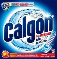 Tabletes veļas mašīnai Calgon 3 in 1, 75 gab cena un informācija | Veļas mazgāšanas līdzekļi | 220.lv
