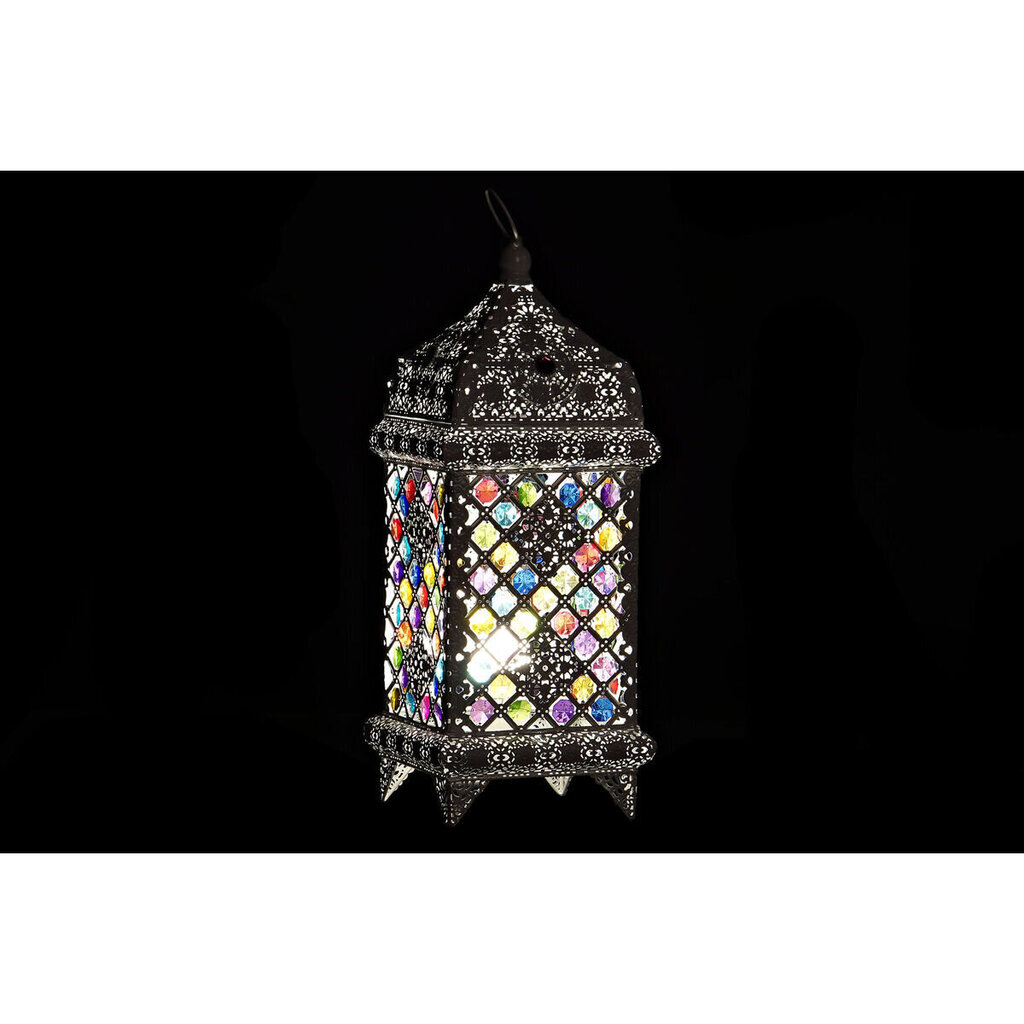 Galda lampa DKD Home Decor 18 x 18 x 46 cm Metāls Balts Daudzkrāsains 220 V 50 W цена и информация | Galda lampas | 220.lv