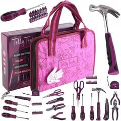 Telly Tools TL-31 rozā instrumentu komplekts, 31 gab. цена и информация | Механические инструменты | 220.lv